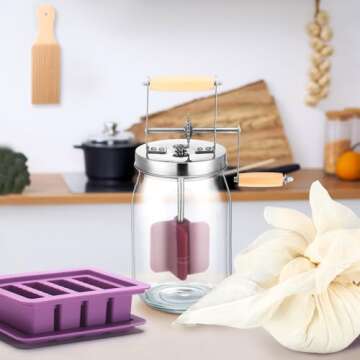 Tiangrid 5 Pcs Butter Churn Set for Home Cooks