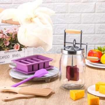 Tiangrid 5 Pcs Butter Churn Set for Home Cooks