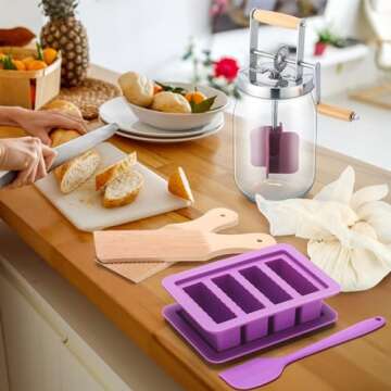 Tiangrid 5 Pcs Butter Churn Set for Home Cooks