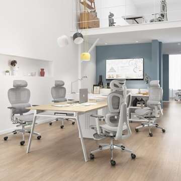 PatioMage Ergonomic Mesh Office Chair with 3D Adjustable Armrests for Home & Office