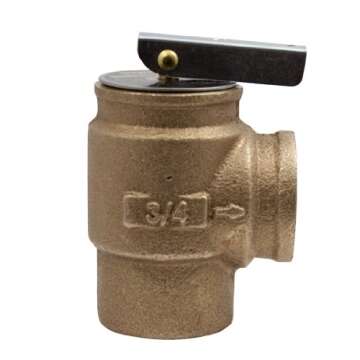 Apollo Valve 10-400 Series Bronze Safety Relief Valve, ASME Hot Water, 30 psi Set Pressure, 3/4" NPT Female