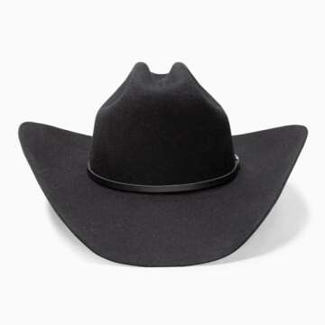 Resistol Men's Sonora 4X Fur Felt Cowboy Hat Black - Stylish Comfort