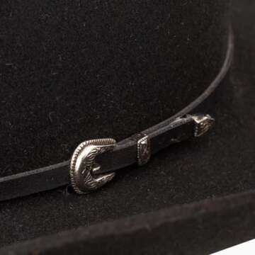 Resistol Men's Sonora 4X Fur Felt Cowboy Hat Black - Stylish Comfort