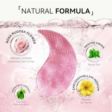 BREYLEE Rose Eye Mask– 60 Pcs - Eye Treatment Mask, Under Eye Bags Treatment, Under Eye Masks for Puffy Eyes, Anti-Aging,Anti-Wrinkle and Fine Lines, Under eye Dark Circles