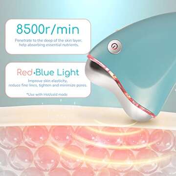 Emay Plus Facial All in One Skin Massager, Gua Sha Cold/Warm Firming V-line Wrinkle Reduce Lifting (HazeBlue)