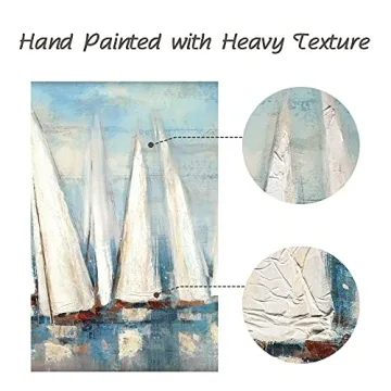 16x12 Sailboat Wall Art for Coastal Home Decor