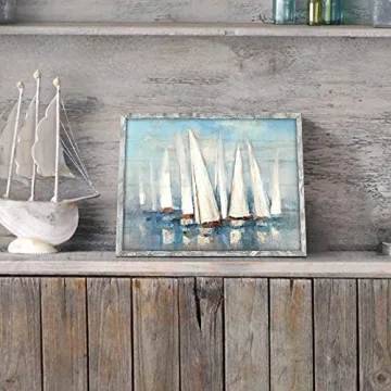 16x12 Sailboat Wall Art for Coastal Home Decor