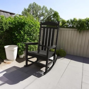 POLYWOOD R100BL Presidential Rocking Chair Outdoor Comfort