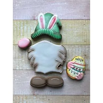 KENIAO Easter Gnome Puzzle Cookie Cutters, 7.3" Tall, 5 Pcs, Stainless Steel, by J.Cookies (Easter)