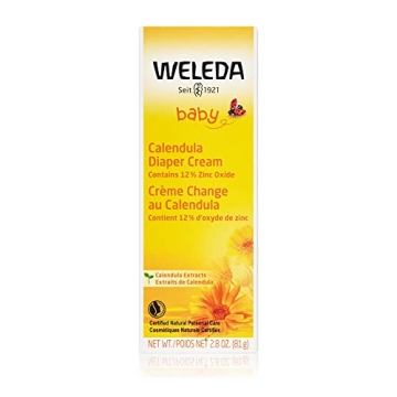 Weleda Baby Calendula Diaper Cream, 2.8 Fluid Ounce, Plant Rich Protection with Calendula, Chamomile, Sweet Almond Oil, Lanolin and Zinc Oxide