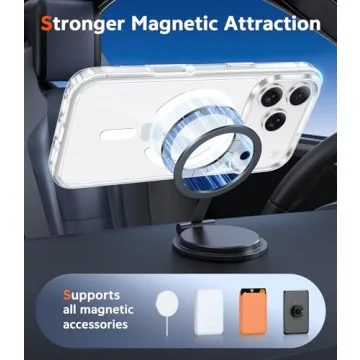 FNTCASE iPhone 17 Pro Max Magnetic Clear Case with Protection