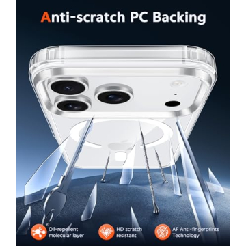FNTCASE iPhone 17 Pro Max Magnetic Clear Case with Protection