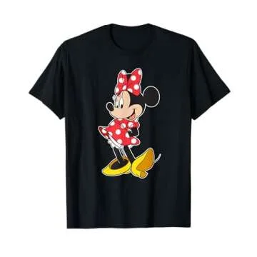 Disney Minnie Mouse Classic Pose T-Shirt for All Ages Ideal for Casual Wear