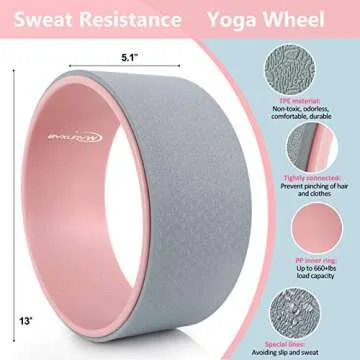 Yoga Wheel Set (11-in-1): Back Pain Relief with Yoga Blocks & More