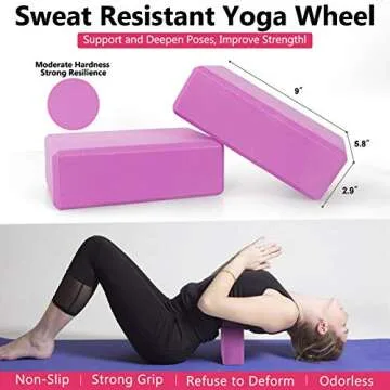 Yoga Wheel Set for Back Pain Relief and Stretching