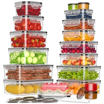 KEMETHY 36-Piece Food Storage Set - BPA-Free