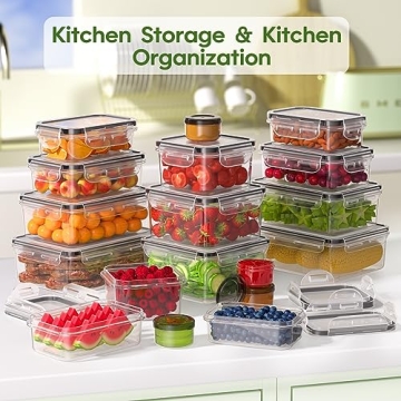 KEMETHY 36-Piece Food Storage Set - BPA-Free