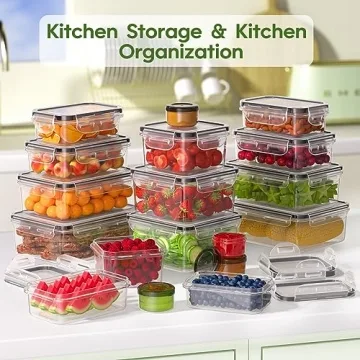 KEMETHY 36-Piece Food Storage Set - BPA-Free