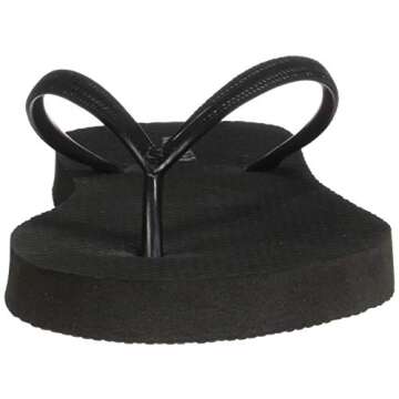 Old Navy Women Beach Summer Casual Flip Flop Sandals Black, 8