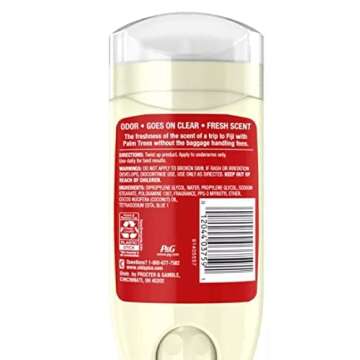 Old Spice Invisible Solid Antiperspirant Deodorant for Men Fiji with Palm Tree Scent Inspired by Nature, 2.25 oz