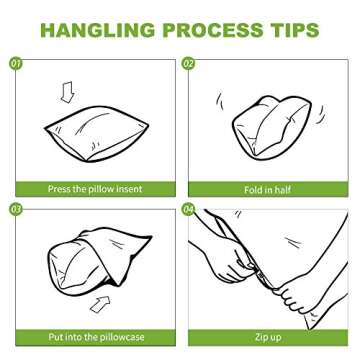 FAIRY HOUSE Durable Cotton Linen Square Decorative Throw Pillows Cushion Covers Cases Pillowcases for Sofa 18 x18 inch Set of 2-White Grid