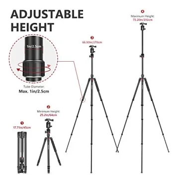 Neewer 2-in-1 Camera Tripod Monopod - 75.2 in Versatility