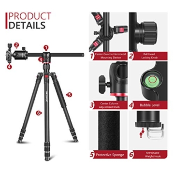 Neewer 2-in-1 Camera Tripod Monopod - 75.2 in Versatility