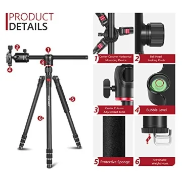 Neewer 2-in-1 Camera Tripod Monopod - 75.2 in Versatility