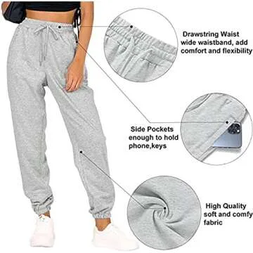 MESLIMA Women's Casual Sweatpants Comfortable Joggers