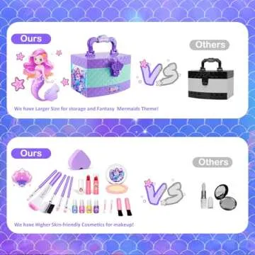 Toys for Girls,Real Kids-Makeup-Kit-for-Girl,Washable Pretend Toddler-Girl-Toys Makeup for Kid,Toys for 3 4 5 6 7 8 9 10 11 12 Year Old Girls,Princess-Dresses-for-Girls-Christmas-Brithday-Gifts
