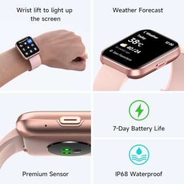 Fitness Tracker Smart Watch with Alexa, 100 Modes, IP68
