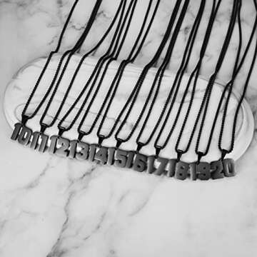 Personalized Number Necklace for Boys - Sports Jewelry