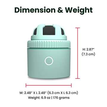 Pivo Pet Lite Pack Auto Pet, Face and Body Tracking, Ai-Powered 360° Rotation Smartphone Holder, Four-Legged Pet Training Content Creator, Auto Zoom Handsfree Photo & Video Recording - Green