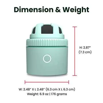 Pivo Pet Lite Pack Auto Pet, Face and Body Tracking, Ai-Powered 360° Rotation Smartphone Holder, Four-Legged Pet Training Content Creator, Auto Zoom Handsfree Photo & Video Recording - Green