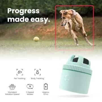 Pivo Pet Lite Pack Auto Pet, Face and Body Tracking, Ai-Powered 360° Rotation Smartphone Holder, Four-Legged Pet Training Content Creator, Auto Zoom Handsfree Photo & Video Recording - Green