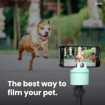 Pivo Pet Lite Pack Auto Pet, Face and Body Tracking, Ai-Powered 360° Rotation Smartphone Holder, Four-Legged Pet Training Content Creator, Auto Zoom Handsfree Photo & Video Recording - Green