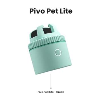 Pivo Pet Lite Pack Auto Pet, Face and Body Tracking, Ai-Powered 360° Rotation Smartphone Holder, Four-Legged Pet Training Content Creator, Auto Zoom Handsfree Photo & Video Recording - Green