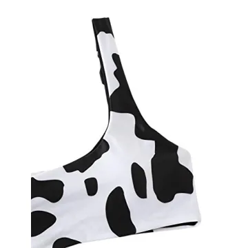 Women's High Waisted Cow Print Bikini - Stylish & Comfortable