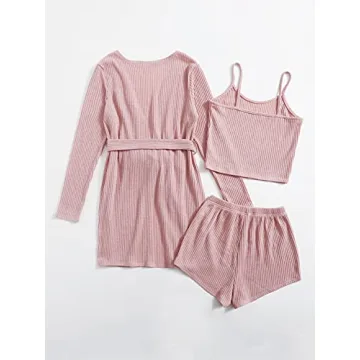 Elegant Women’s 3 Piece Pajama Set for Comfort