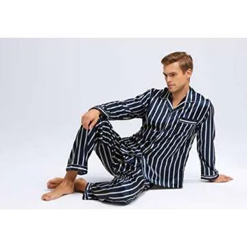Stylish Men's Classic Satin Pajama Set - TONY & CANDICE
