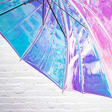 FCTRY Holographic Umbrella - Fashionable Rainbow Canopy