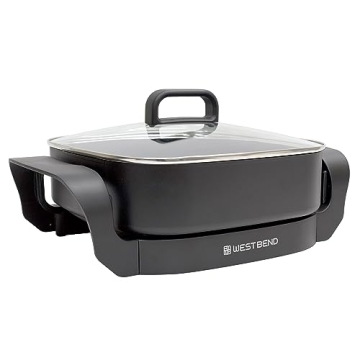 West Bend Electric Skillet 12-Inch Non-Stick Family Cooking