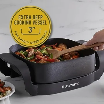 West Bend Electric Skillet 12-Inch Non-Stick Family Cooking