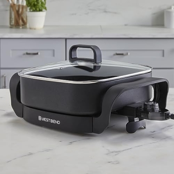 West Bend Electric Skillet 12-Inch Non-Stick Family Cooking