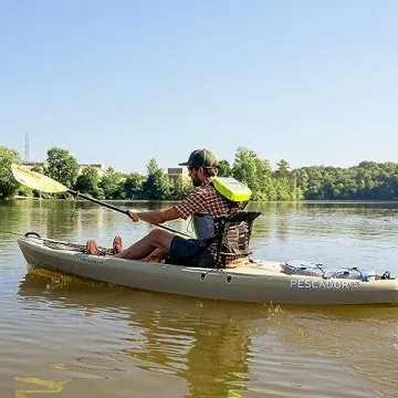 Perception Kayaks Pescador Pro 10 | Sit on Top Fishing Kayak with Adjustable Lawn Chair Seat | Large Front and Rear Storage | 10' 6" | Moss Camo