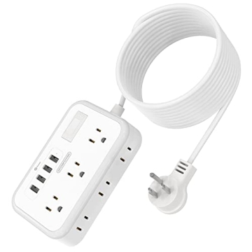 Surge Protector Power Strip with USB & Extension Cord