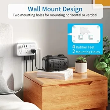 Surge Protector Power Strip with USB & Extension Cord