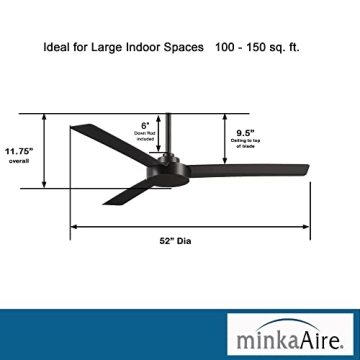 Minka-Aire Roto 52 Inch Quiet Ceiling Fan with Remote