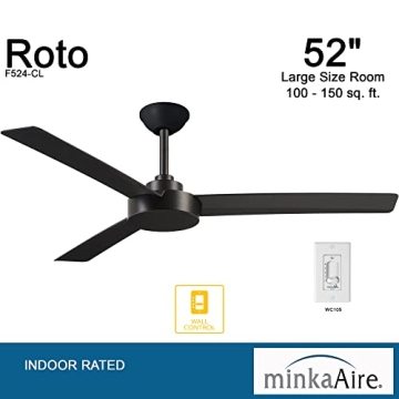 Minka-Aire Roto 52 Inch Quiet Ceiling Fan with Remote
