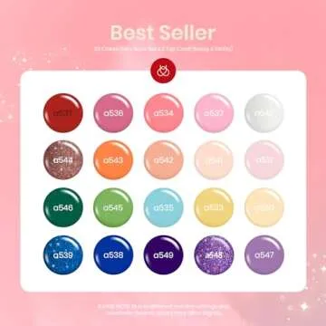 beetles Gel Polish Set 23Pcs Gel Nail Polish Red Pink Green Orange Glitter Gel Polish Kit with Base ...